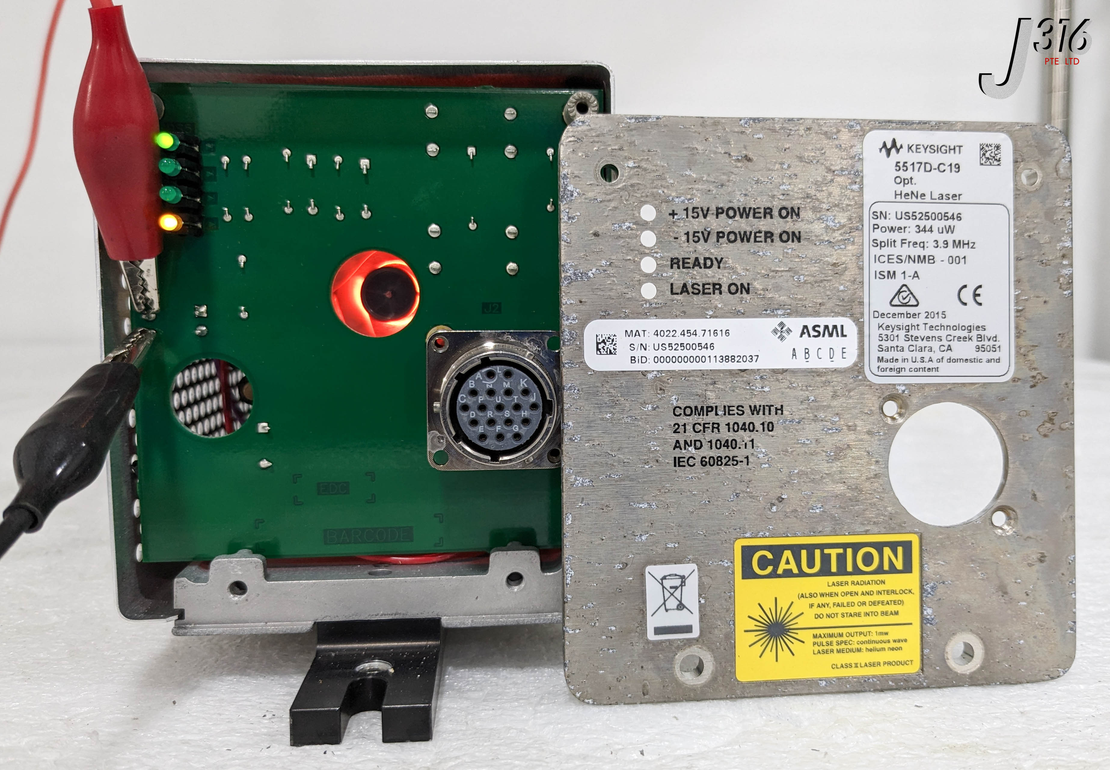 35315 KEYSIGHT LASER HEAD, POWER: 344uW, 3.9MHZ, ASML 4022.454